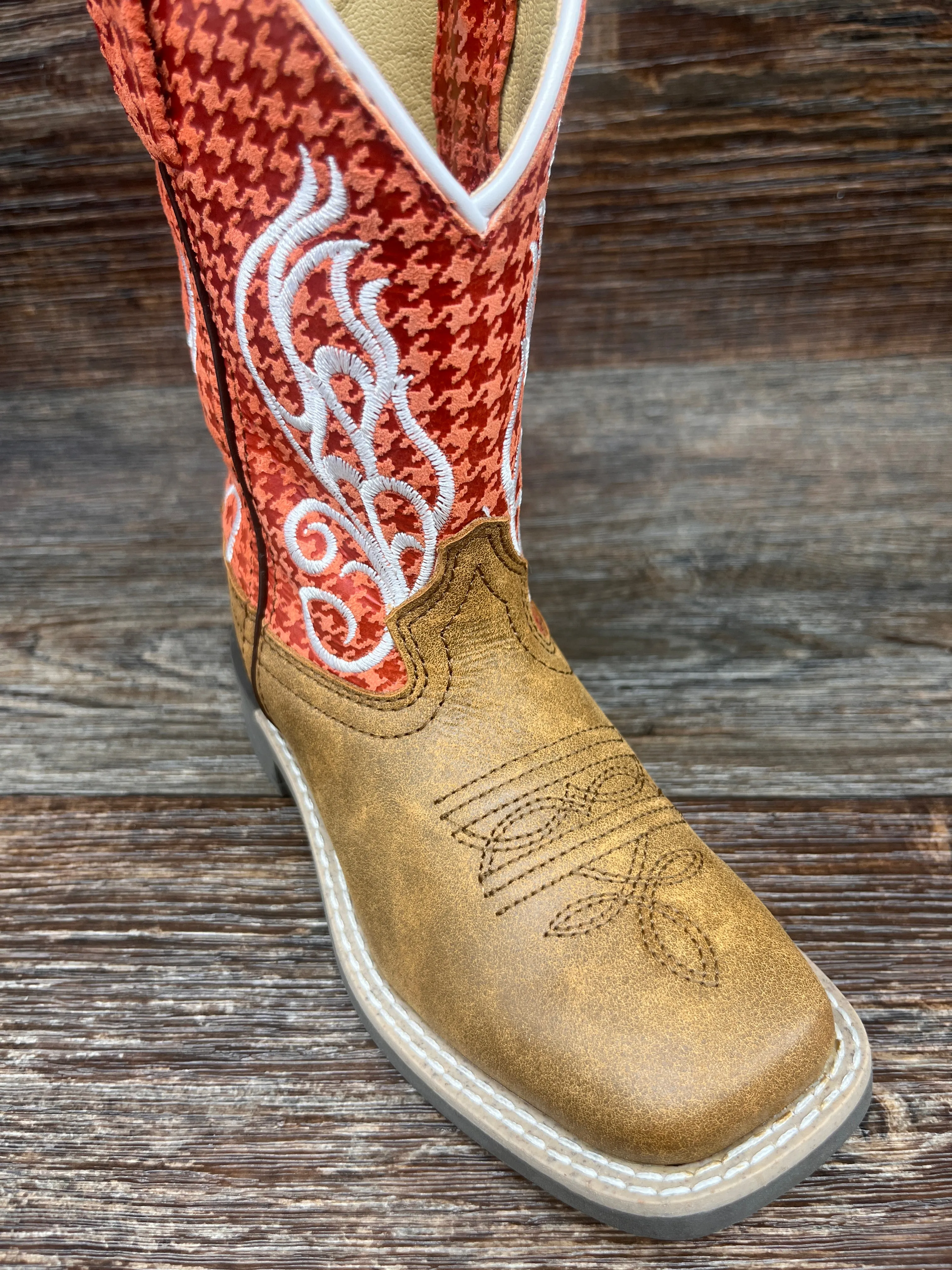 3315 Kids Square Toe Western Boot by Smoky Mountain