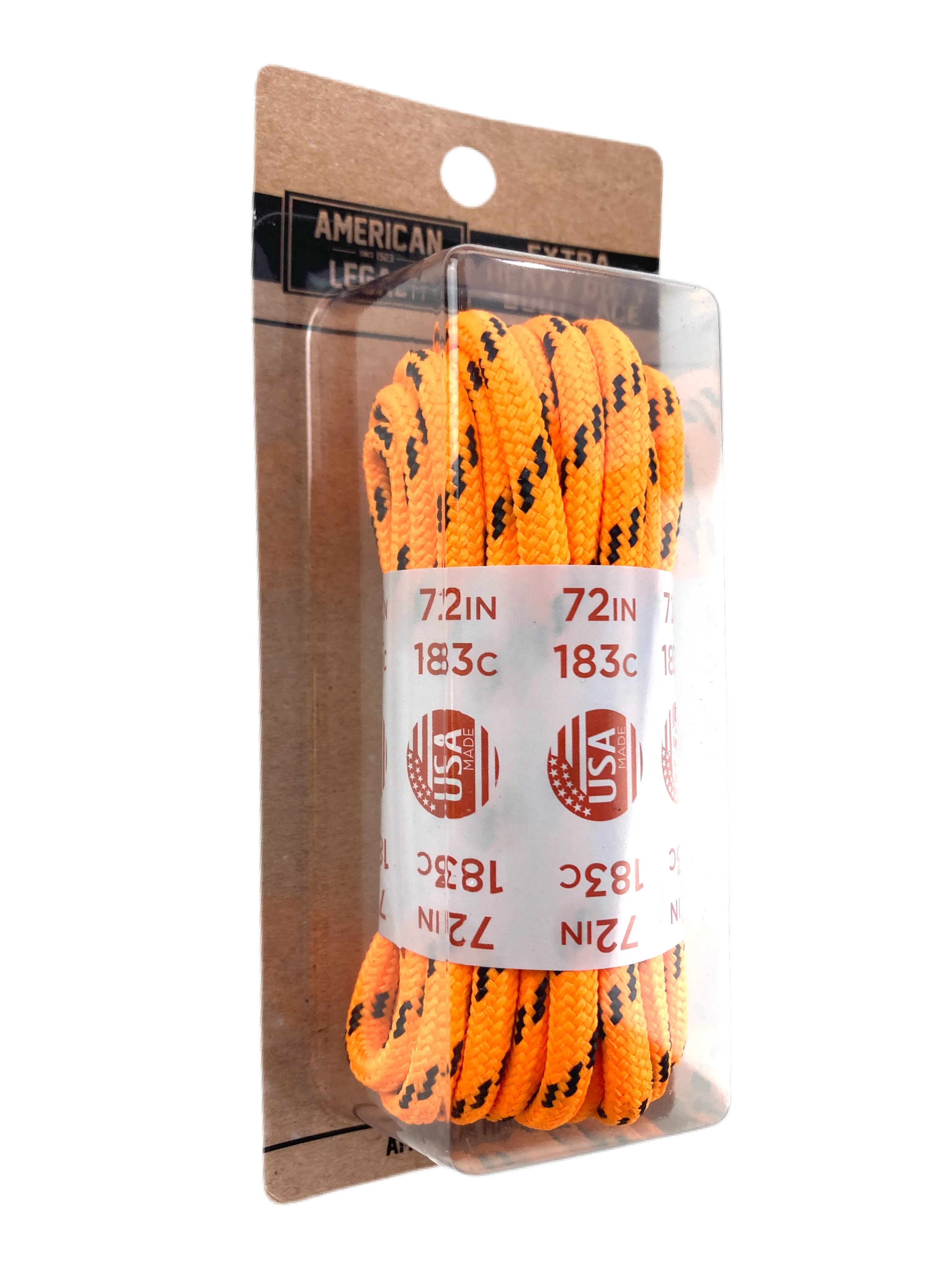 American Legacy ® Extra Heavy Duty Tactical Boot Laces | International Orange/Black