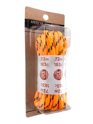 American Legacy ® Extra Heavy Duty Tactical Boot Laces | International Orange/Black