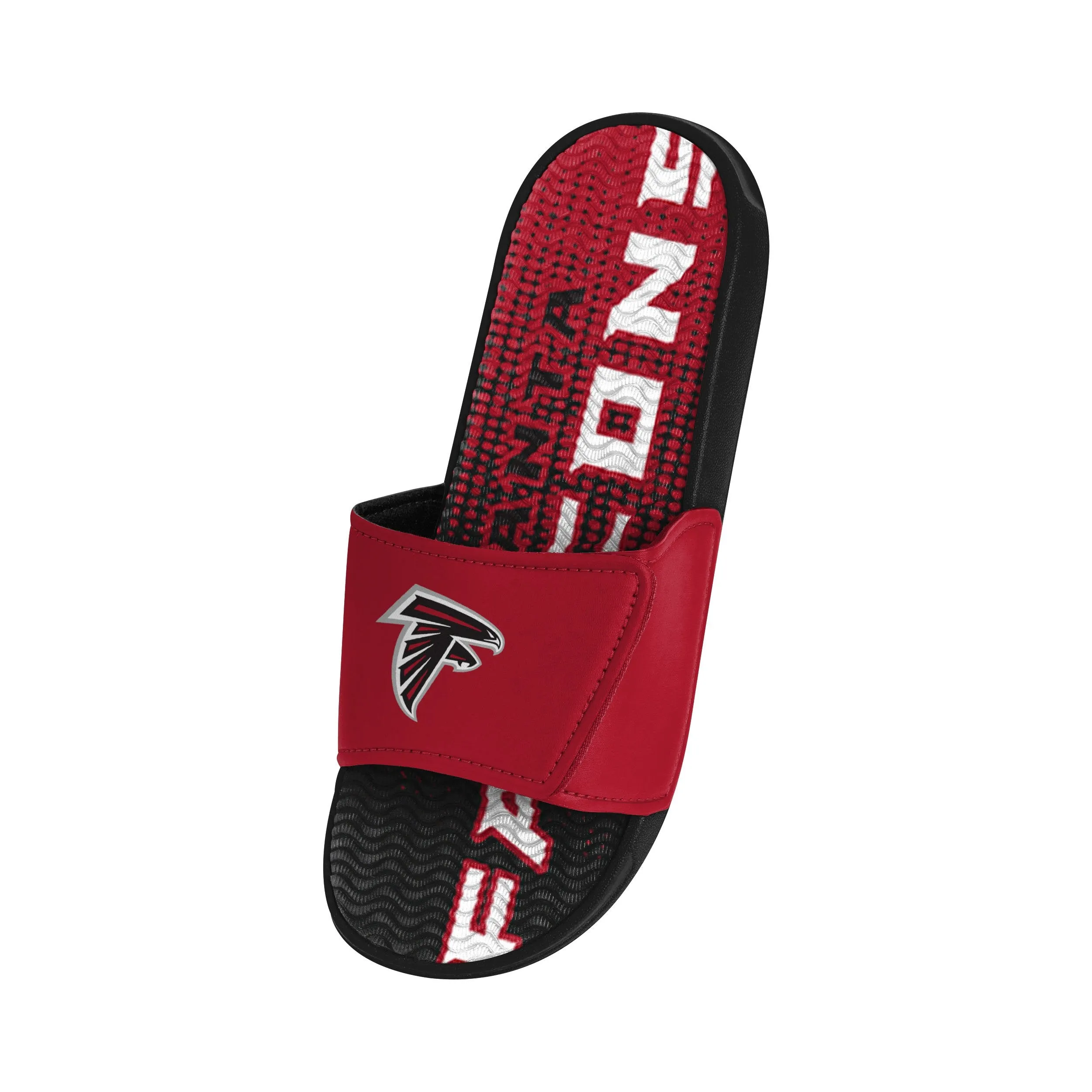Atlanta Falcons NFL Mens Gradient Wordmark Gel Slide