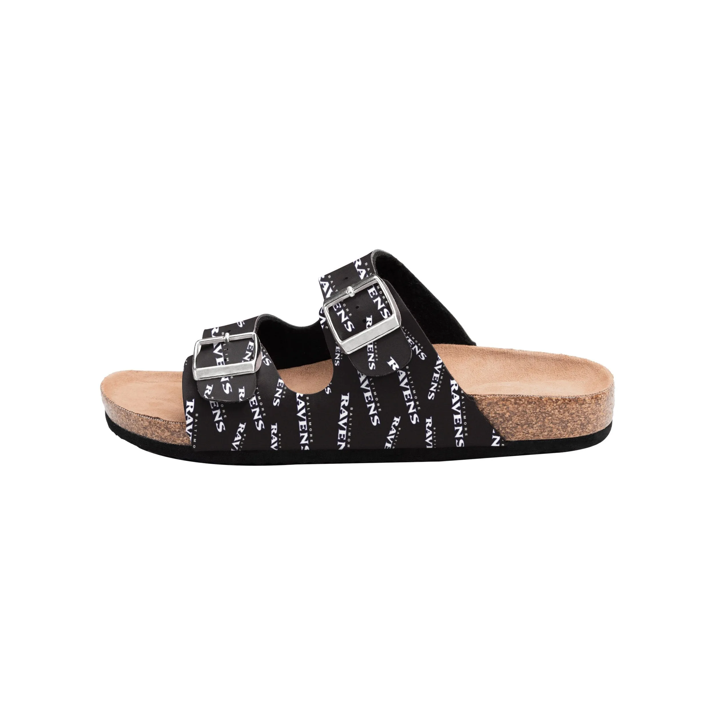 Baltimore Ravens NFL Womens Mini Print Double Buckle Sandal