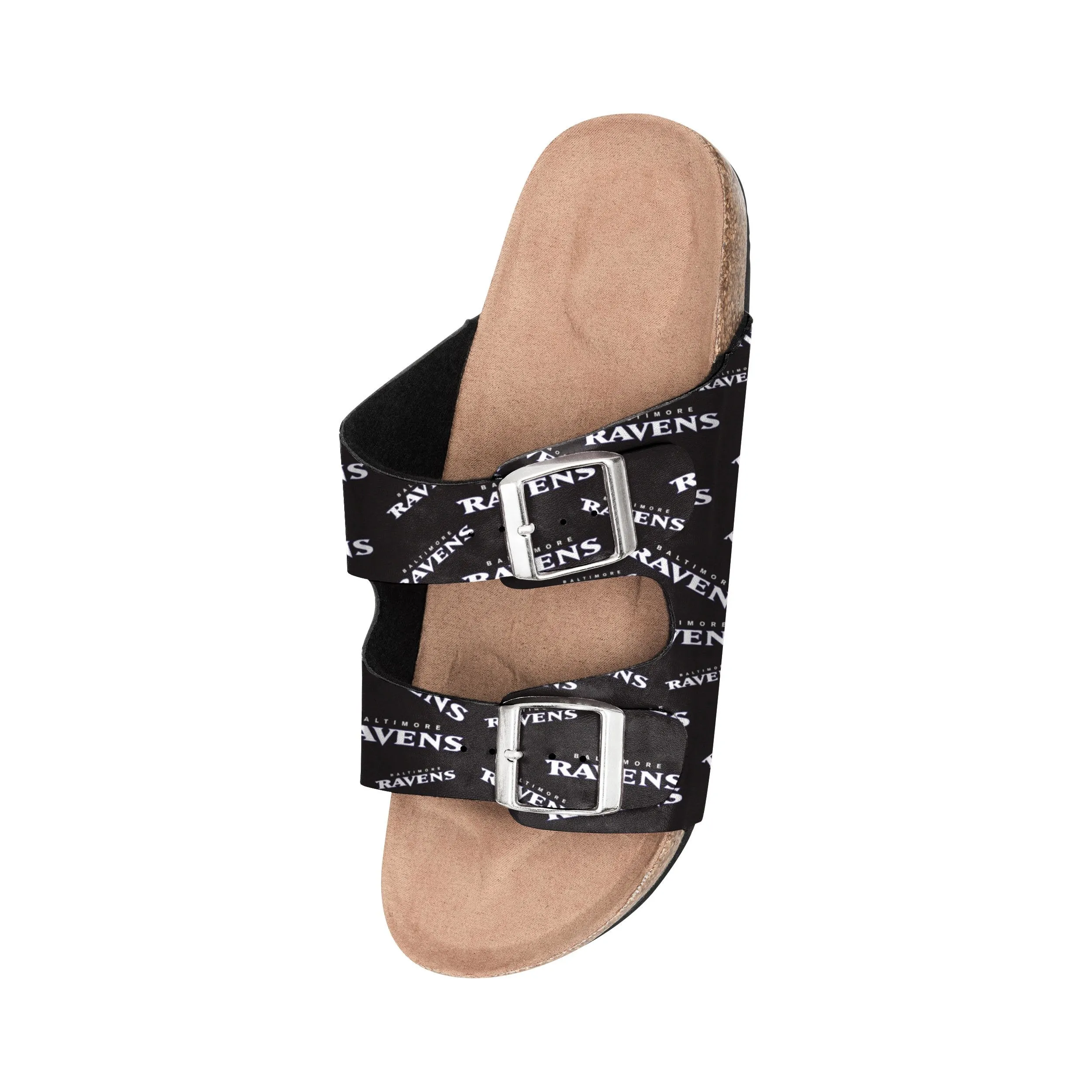 Baltimore Ravens NFL Womens Mini Print Double Buckle Sandal