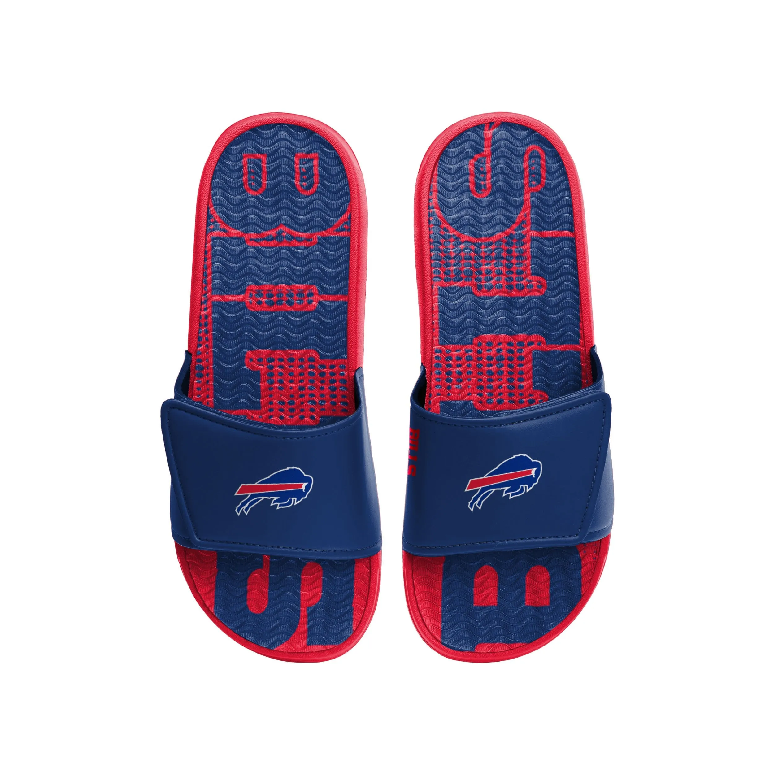 Buffalo Bills NFL Mens Gradient Wordmark Gel Slide