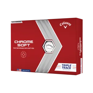 Callaway 2022 Chrome Soft Triple Track Golf Balls White 12 Pack