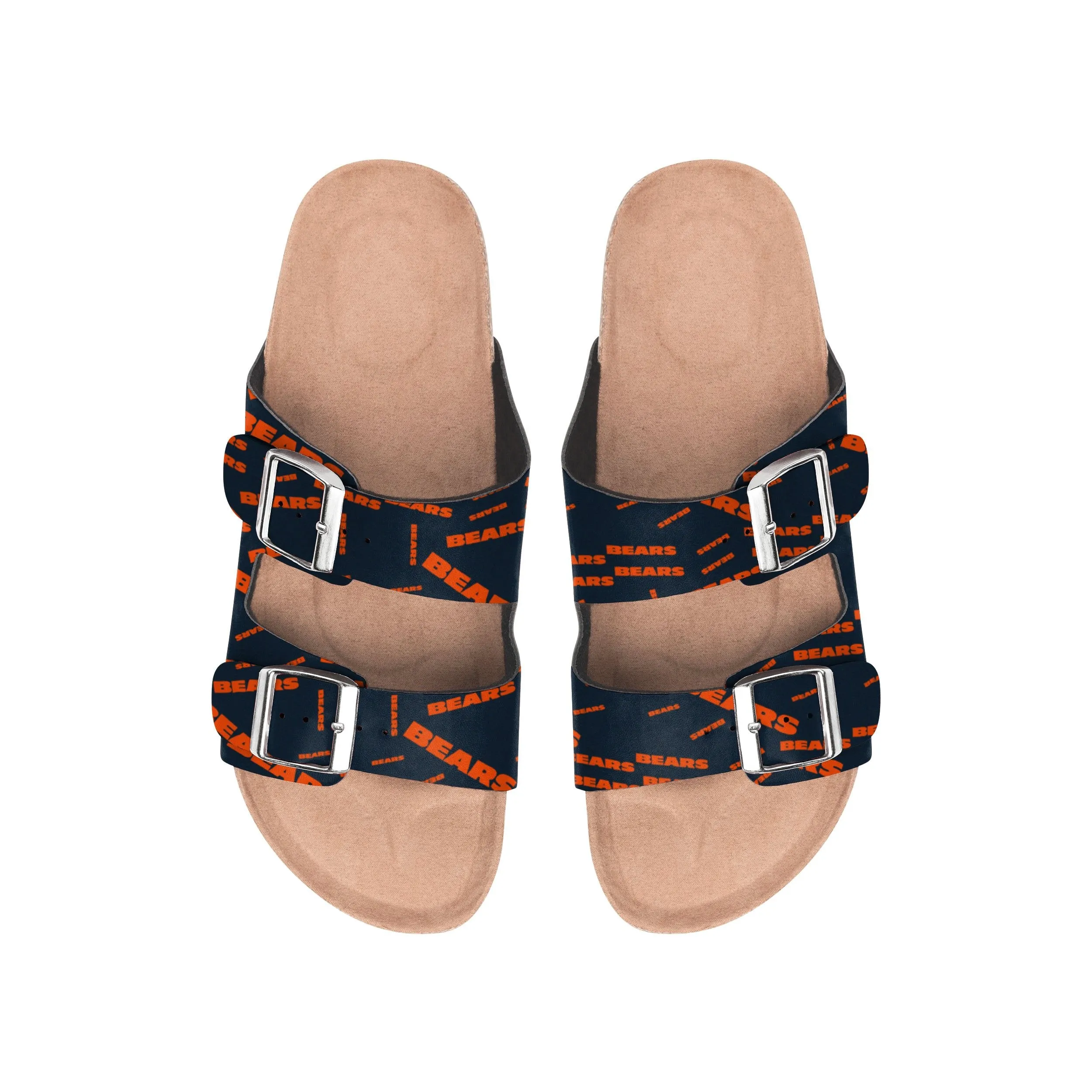 Chicago Bears NFL Womens Mini Print Double Buckle Sandal
