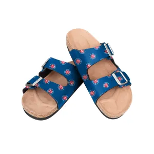 Chicago Cubs MLB Womens Team Logo Double Buckle Sandal