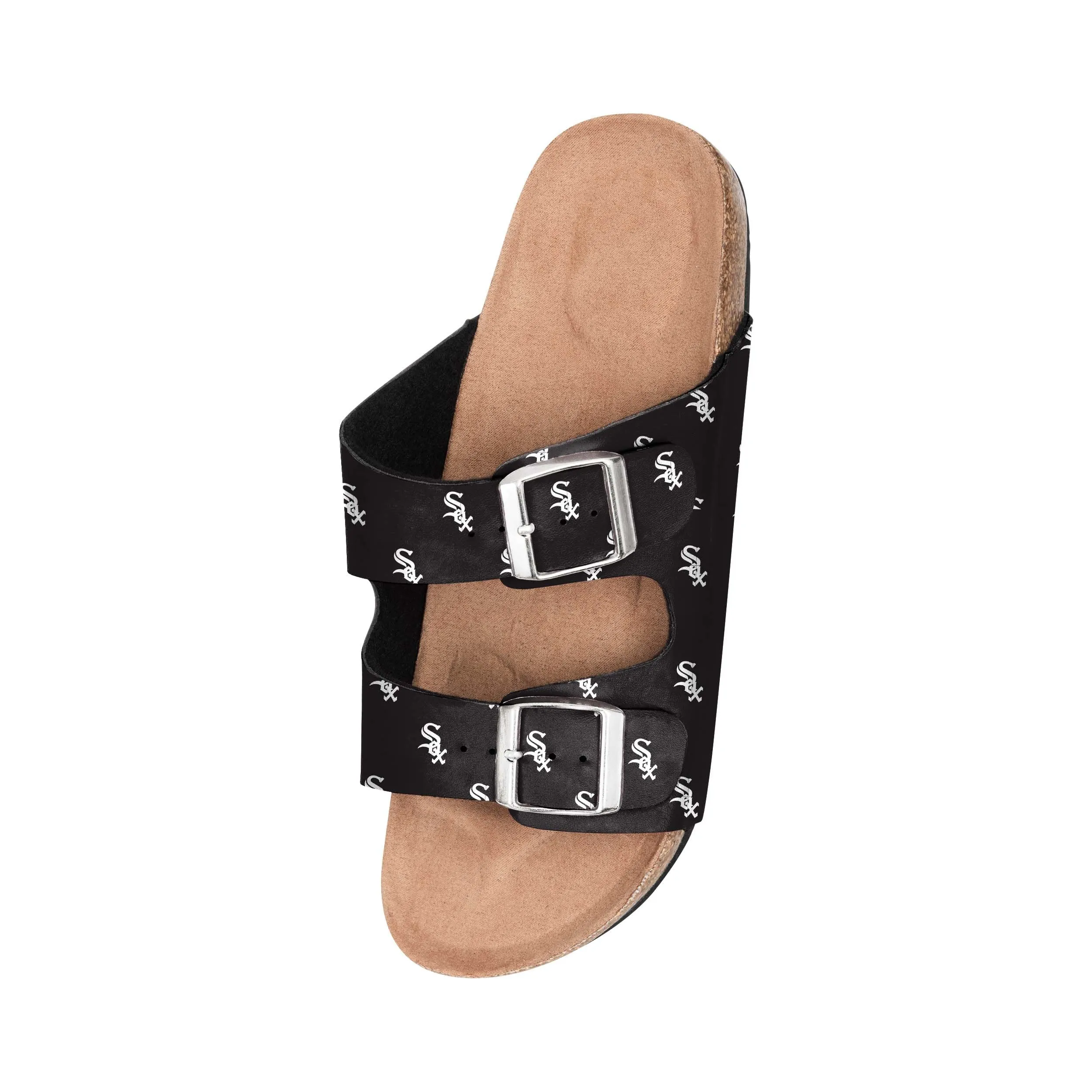Chicago White Sox MLB Womens Team Logo Double Buckle Sandal