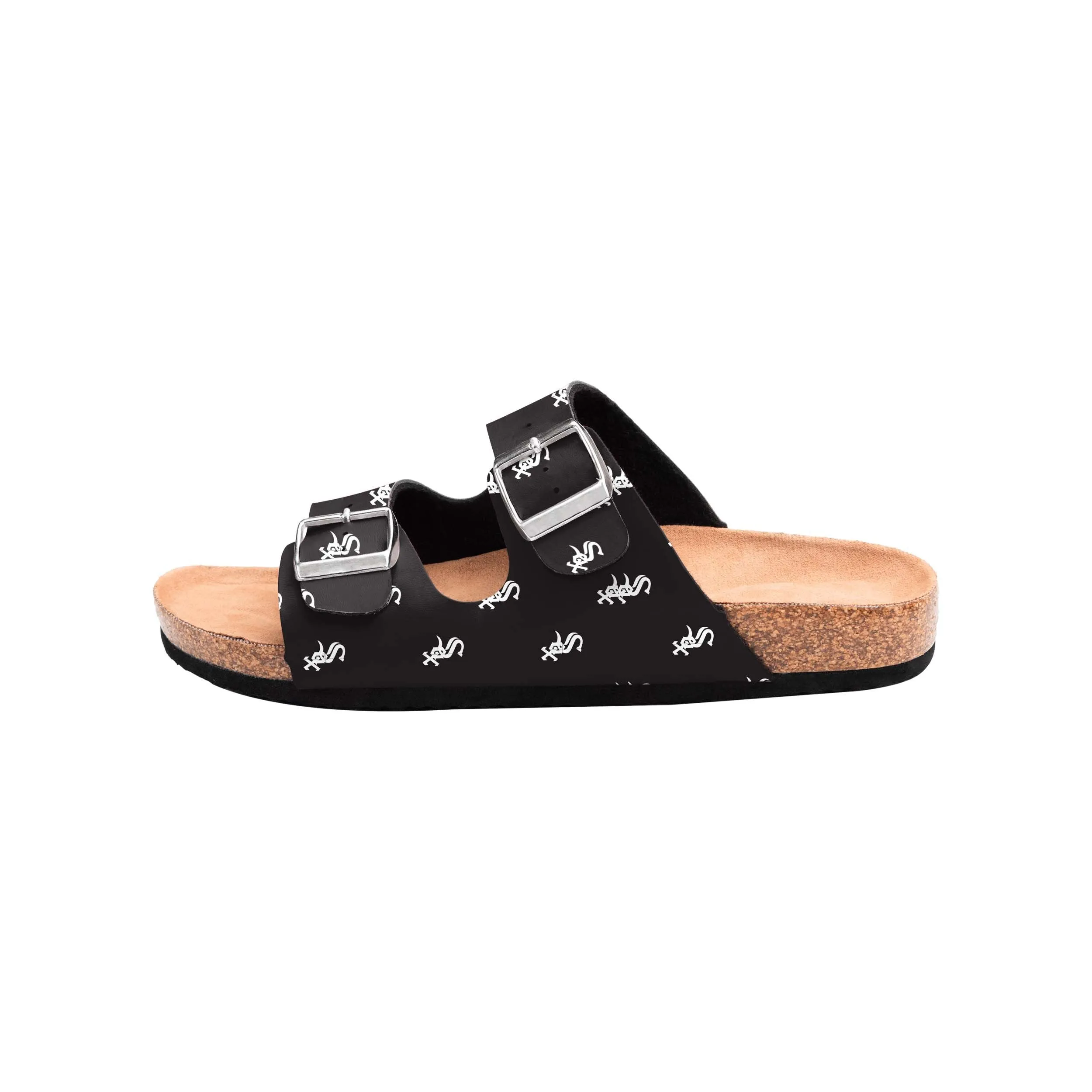 Chicago White Sox MLB Womens Team Logo Double Buckle Sandal