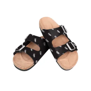 Chicago White Sox MLB Womens Team Logo Double Buckle Sandal