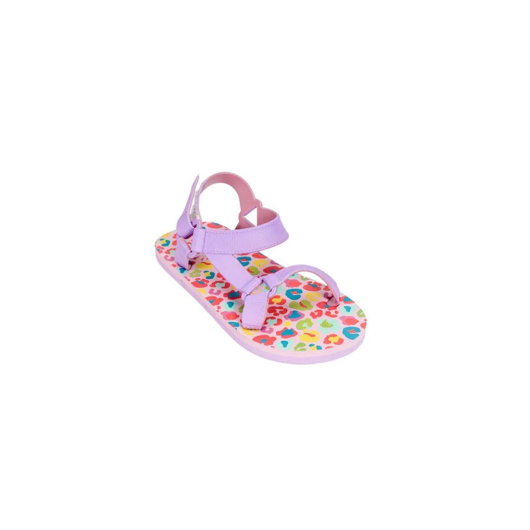 Cubs Purple Leopard Girls Sling Sandal