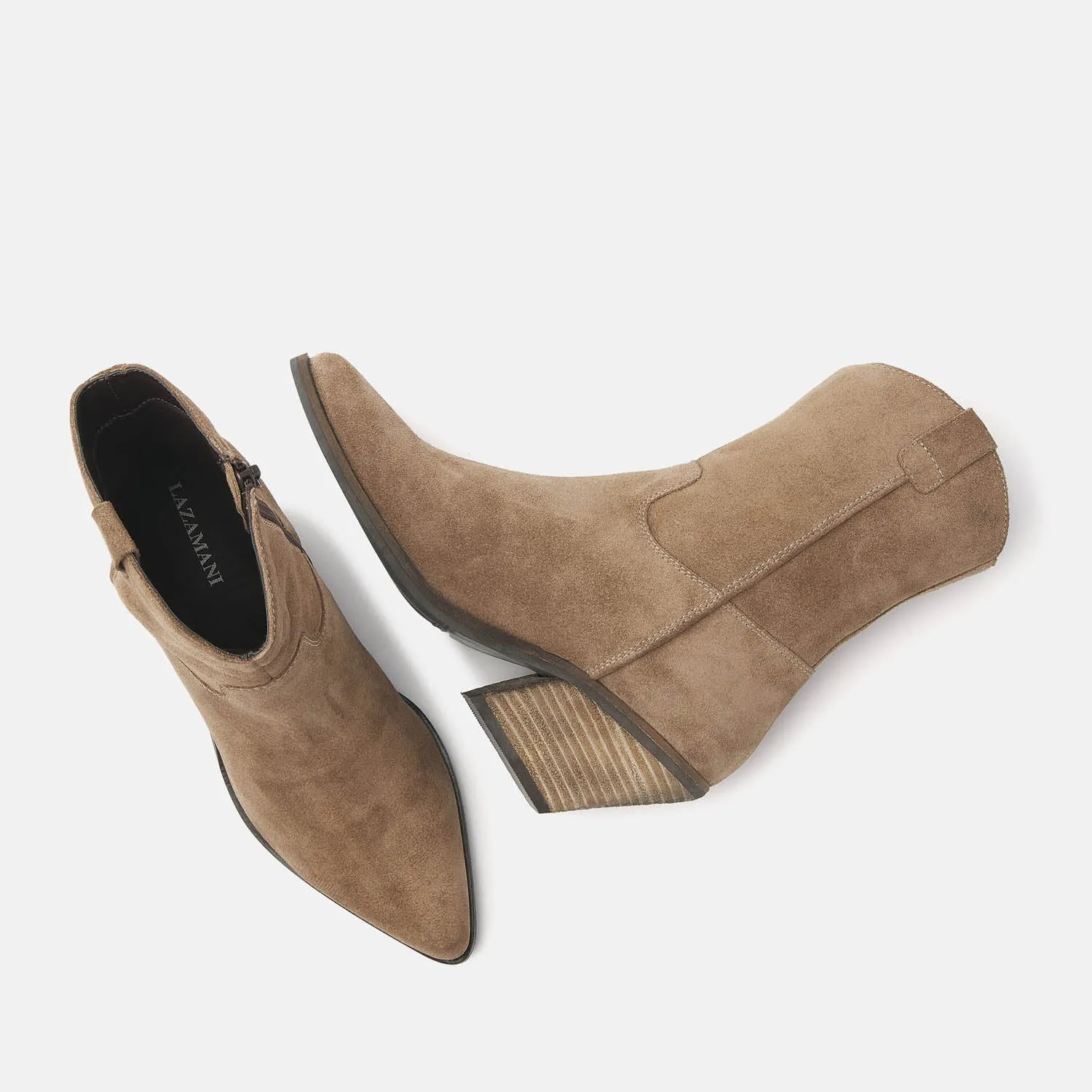 Dames Enkellaarsjes 53.596 Taupe