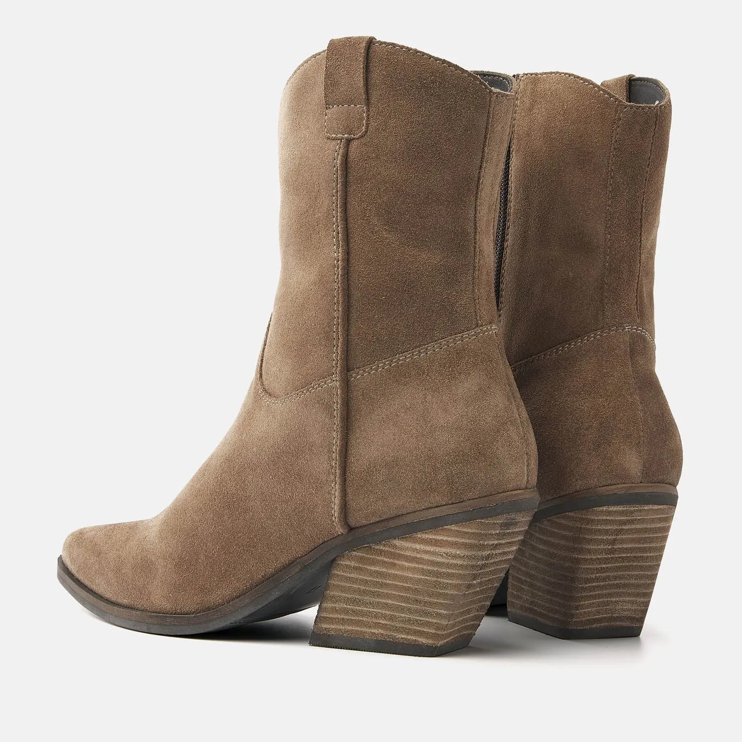 Dames Enkellaarsjes 53.596 Taupe