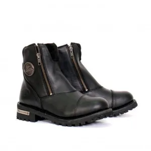 Hot Leathers Women's 6" Double Zip Cap Toe Boots