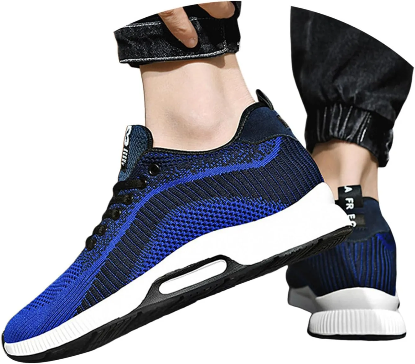 Mens Slip On Sneakers Non Slip Walking Shoes Lightweight Athletic Shoes Casual Running Shoe Increase Height 6/8/10CM