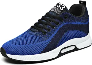 Mens Slip On Sneakers Non Slip Walking Shoes Lightweight Athletic Shoes Casual Running Shoe Increase Height 6/8/10CM