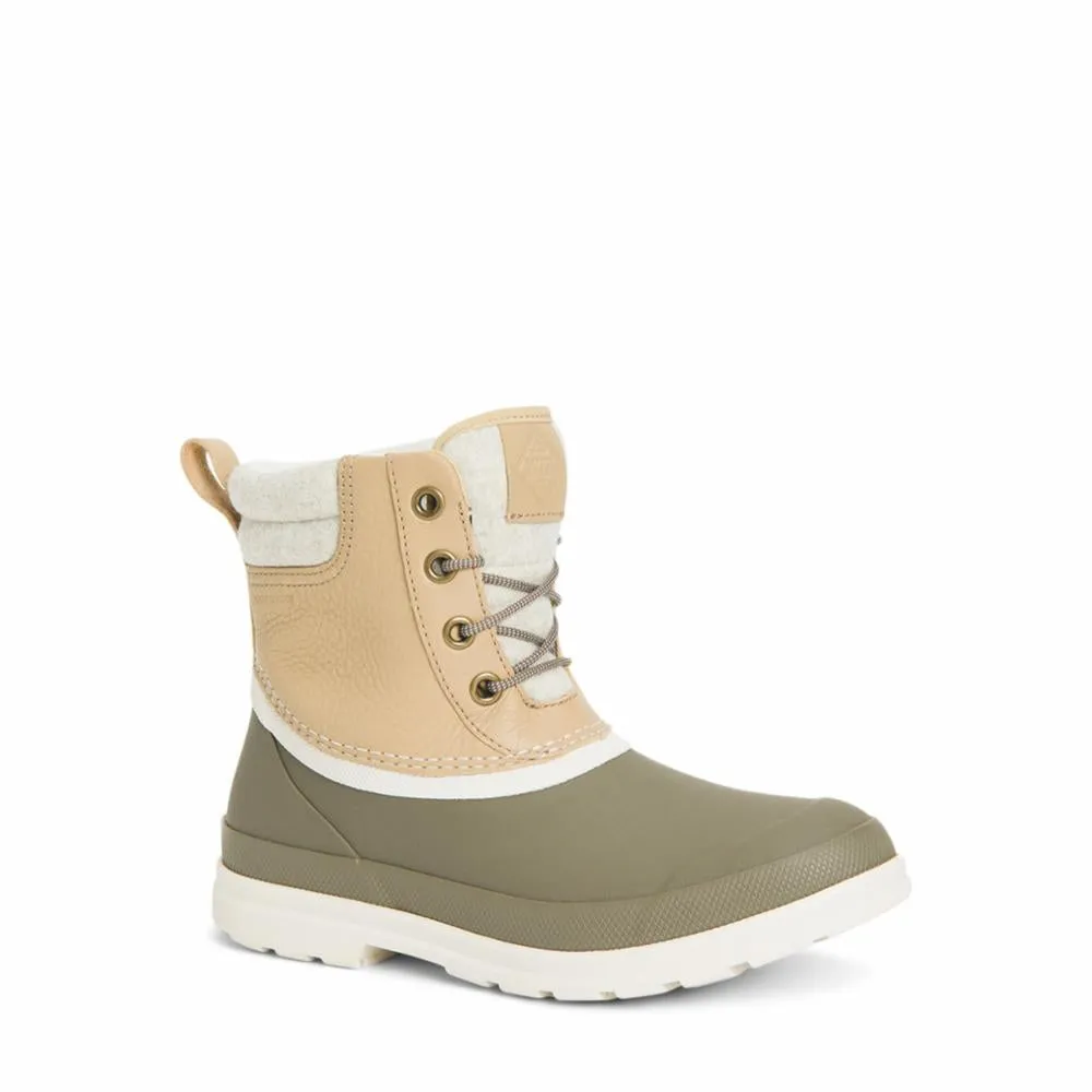 Muck Footwear Women ORIGINALS LEATHER DUCK LACE TAUPE/WALNUTLEATHER