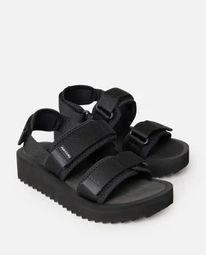 Newquay Bloom Sandals - Black