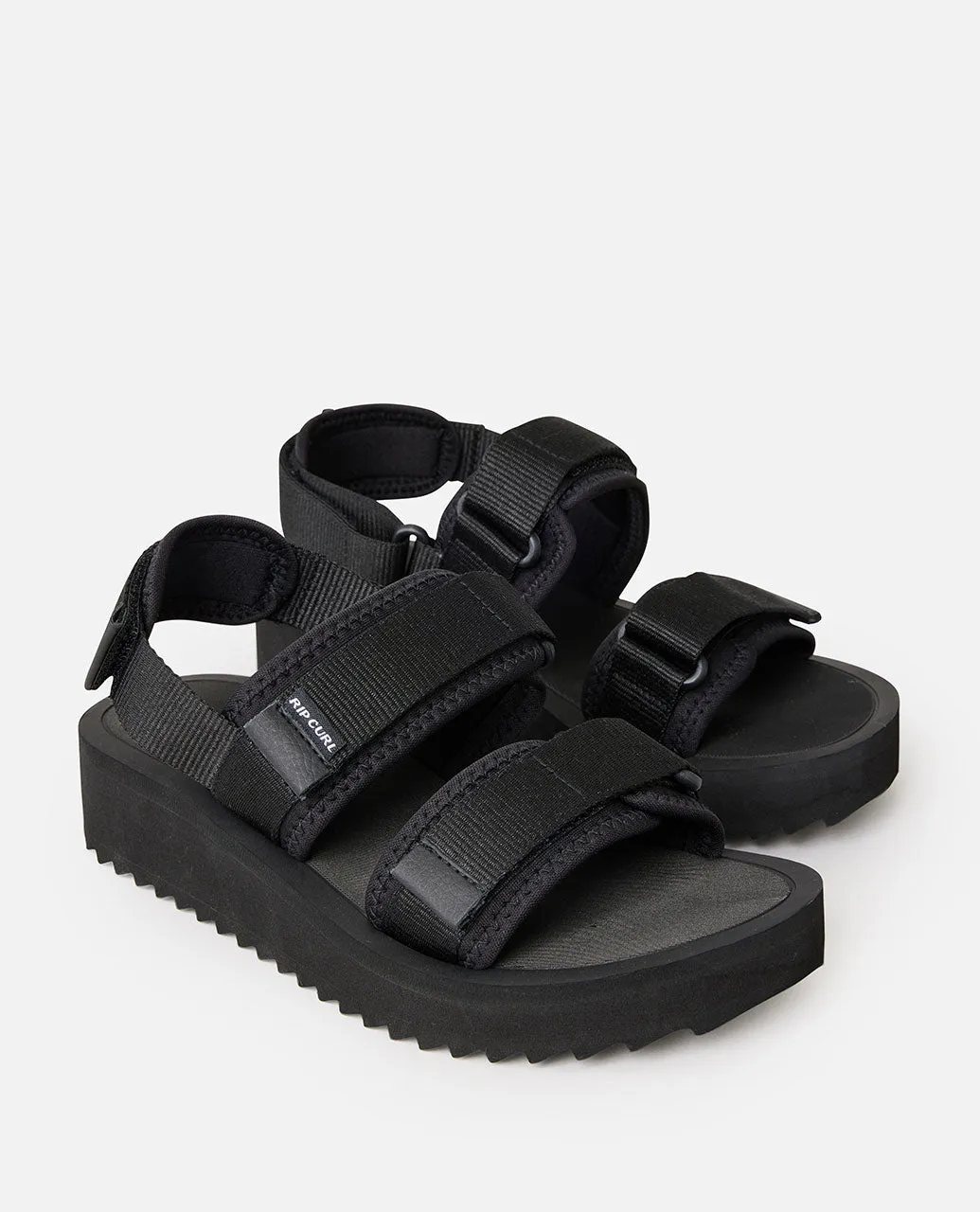 Newquay Bloom Sandals - Black