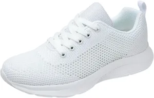 Sneakers for Women Casual Mesh Breathable Lace Up Walking Tennis Shoes Men Athletic Ladies Casual Shoes Black Platform Sneaker Black Tennis Shoe Trainers Shoe