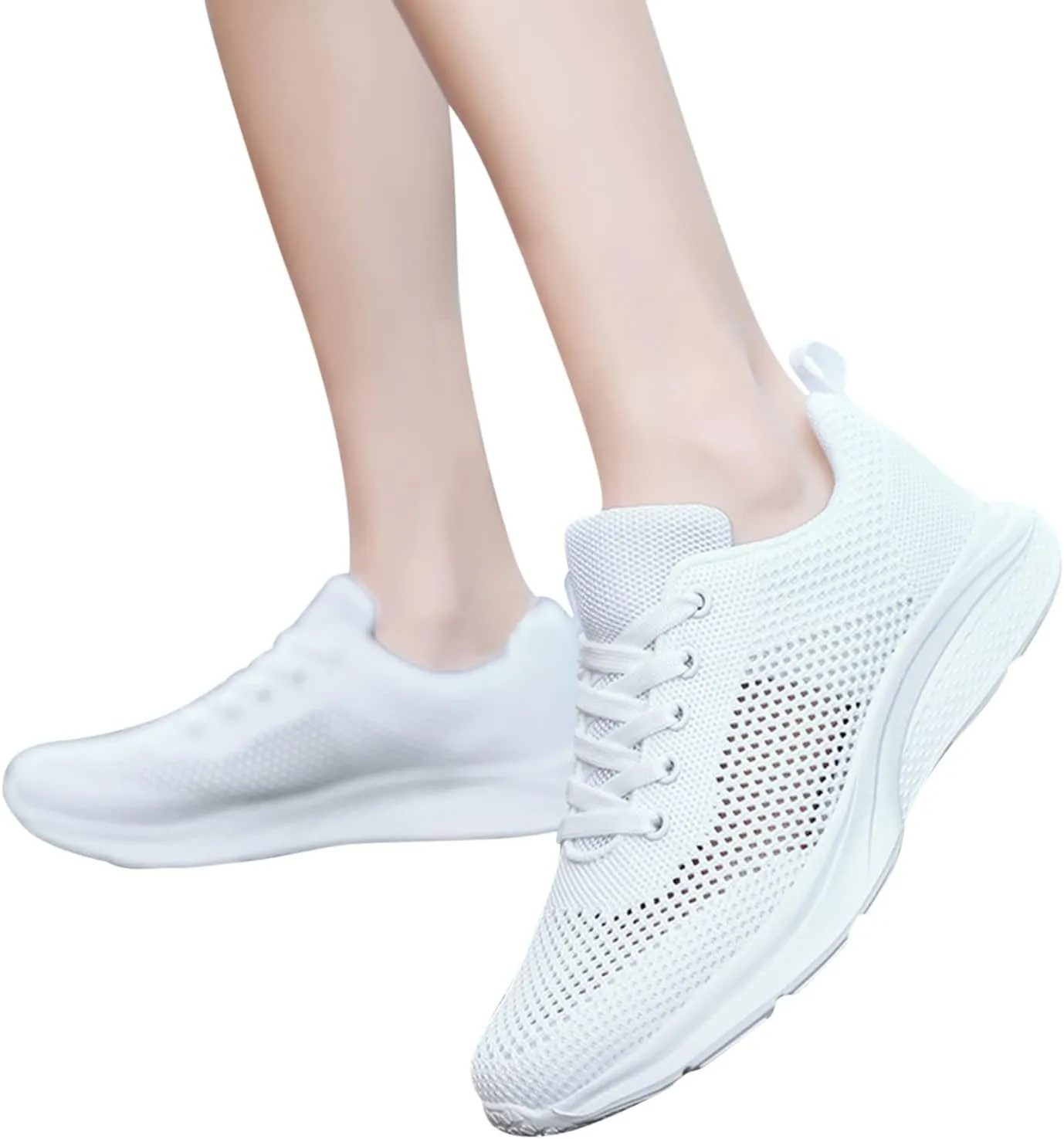 Sneakers for Women Casual Mesh Breathable Lace Up Walking Tennis Shoes Men Athletic Ladies Casual Shoes Black Platform Sneaker Black Tennis Shoe Trainers Shoe