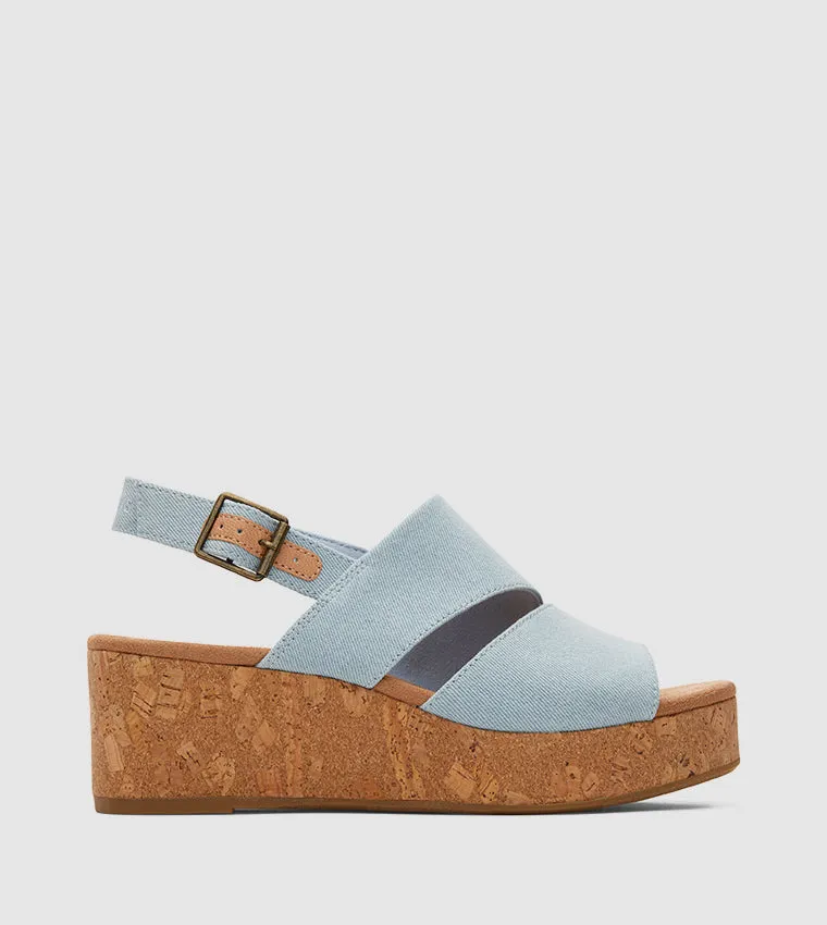 TOM'S - CLAUDINE Open Toe Wedge Sandals