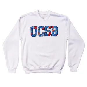 UCSB Floral White Crewneck [discontinued]